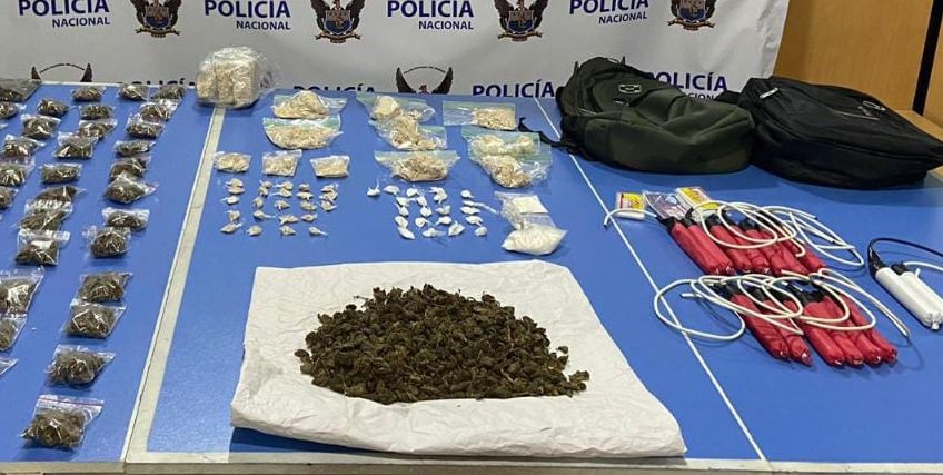 Motociclista detenido con explosivos y droga en Carcelén, Quito
