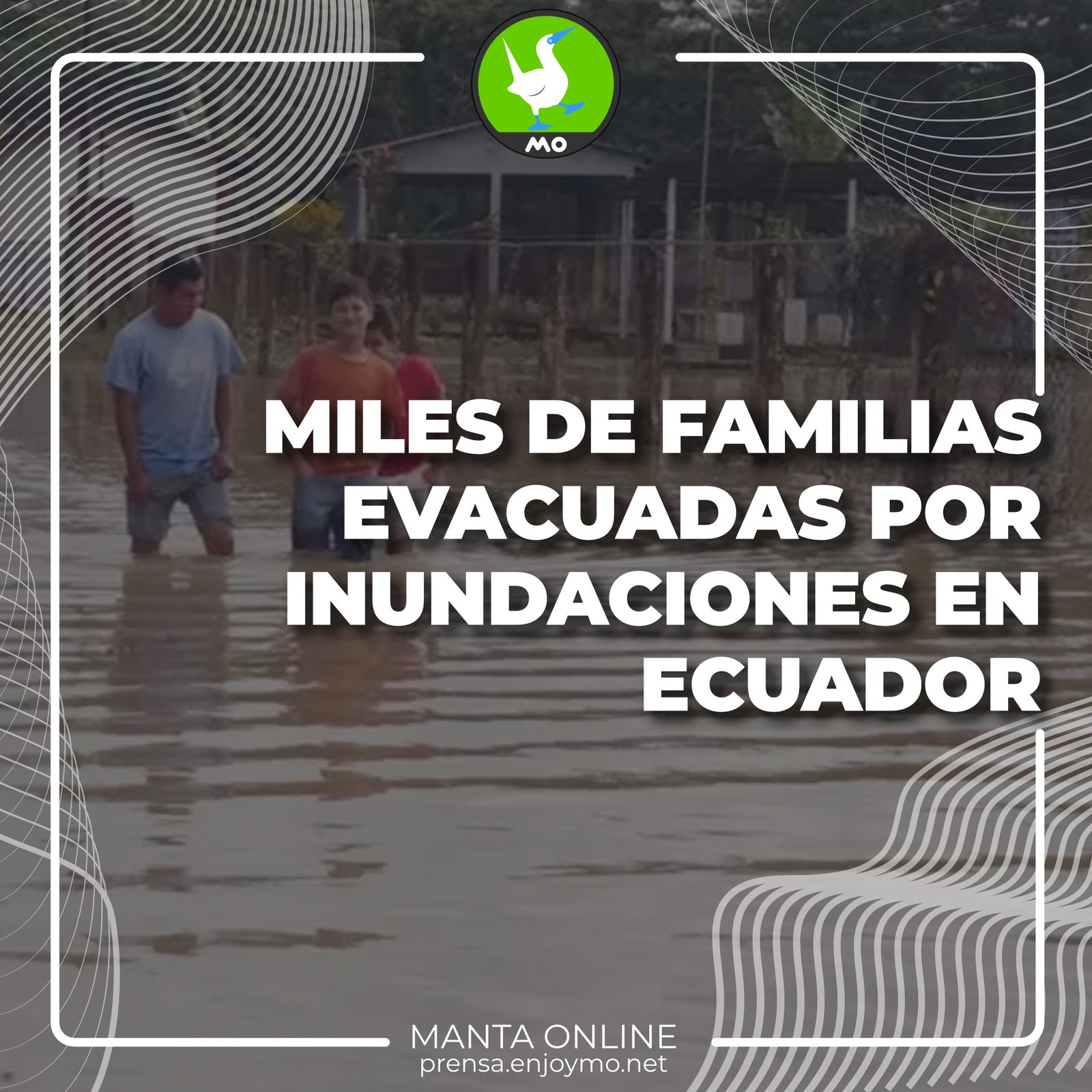 Miles de familias evacuadas por inundaciones en Ecuador